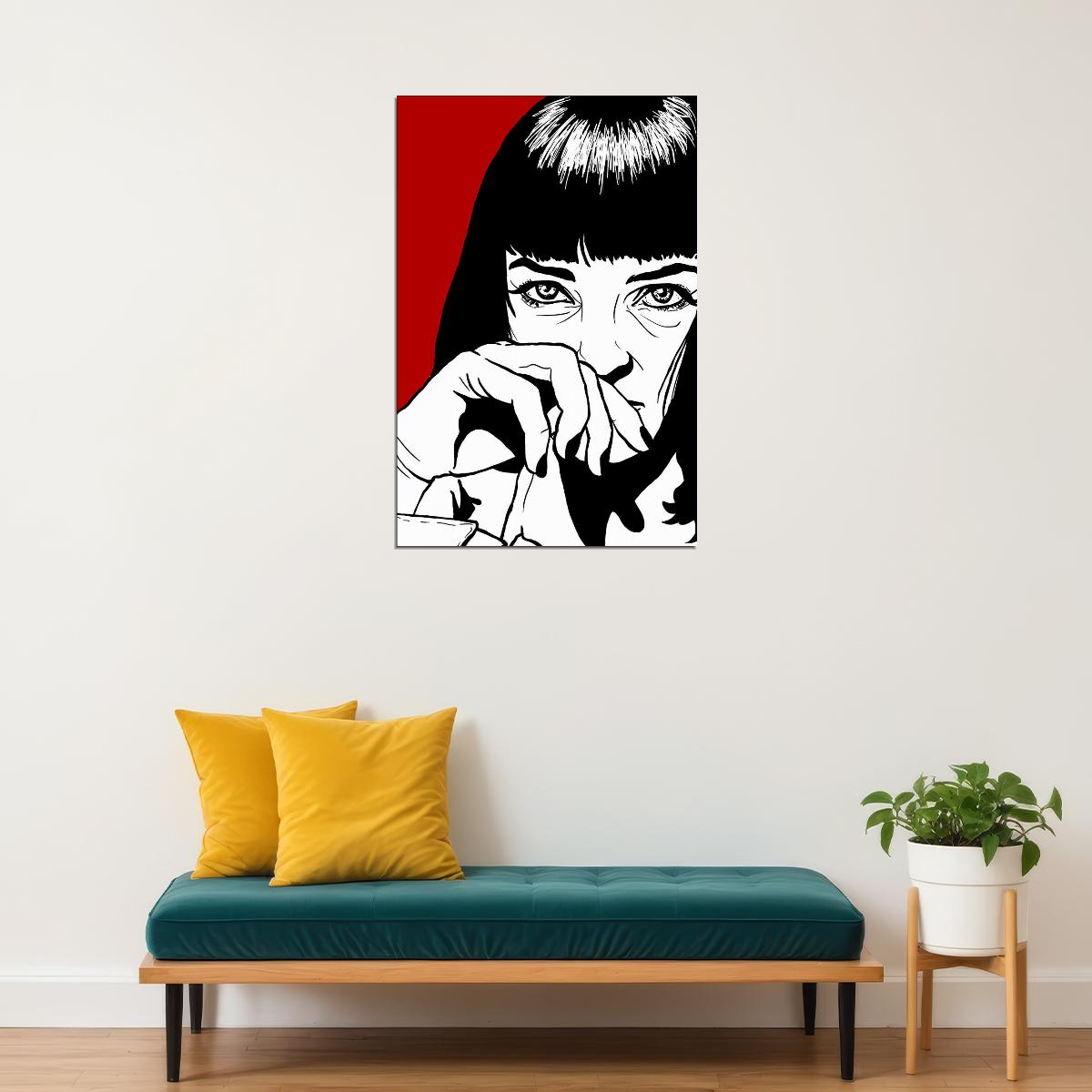 Pulp Fiction Movie Classic Film Uma Thurman Poster Wall Art Print Home Wall Decor - xonomax