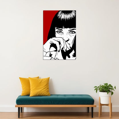Pulp Fiction Movie Classic Film Uma Thurman Poster Wall Art Print Home Wall Decor - xonomax