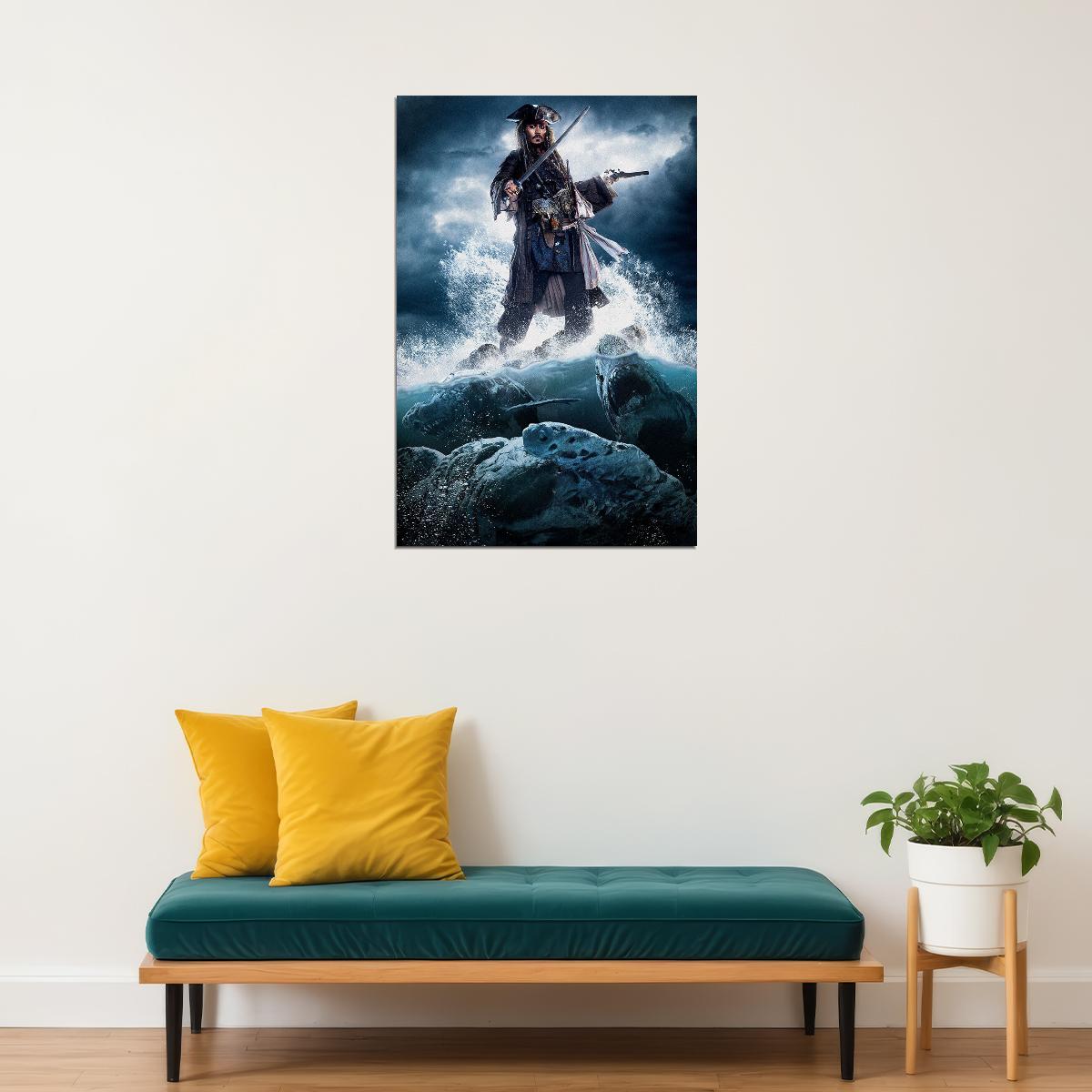 Pirates Of The Caribbean Dead Men Tell Movie 2017 Adventure Poster Wall Art Print Home Wall Decor - xonomax