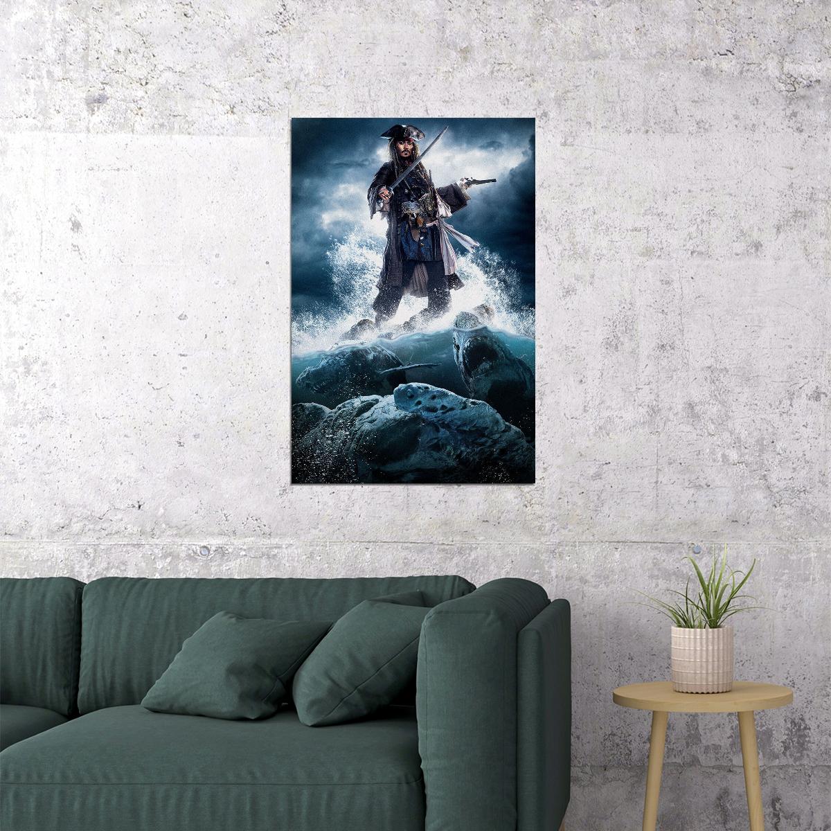 Pirates Of The Caribbean Dead Men Tell Movie 2017 Adventure Poster Wall Art Print Home Wall Decor - xonomax