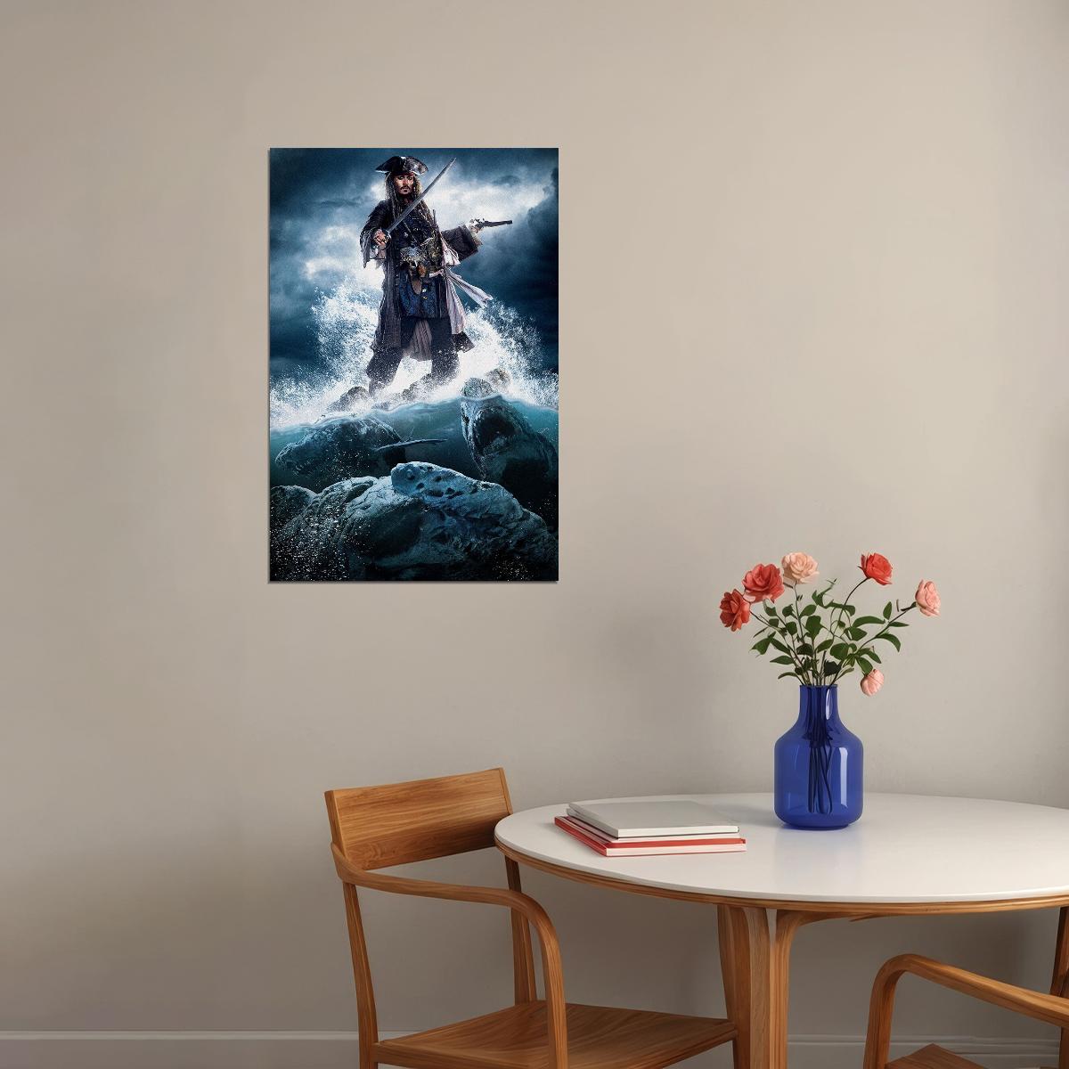 Pirates Of The Caribbean Dead Men Tell Movie 2017 Adventure Poster Wall Art Print Home Wall Decor - xonomax