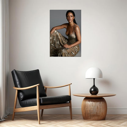 Rihanna Sexy Girl Music Rap Singer Fashion Designer Poster Wall Art Print Home Wall Decor - xonomax