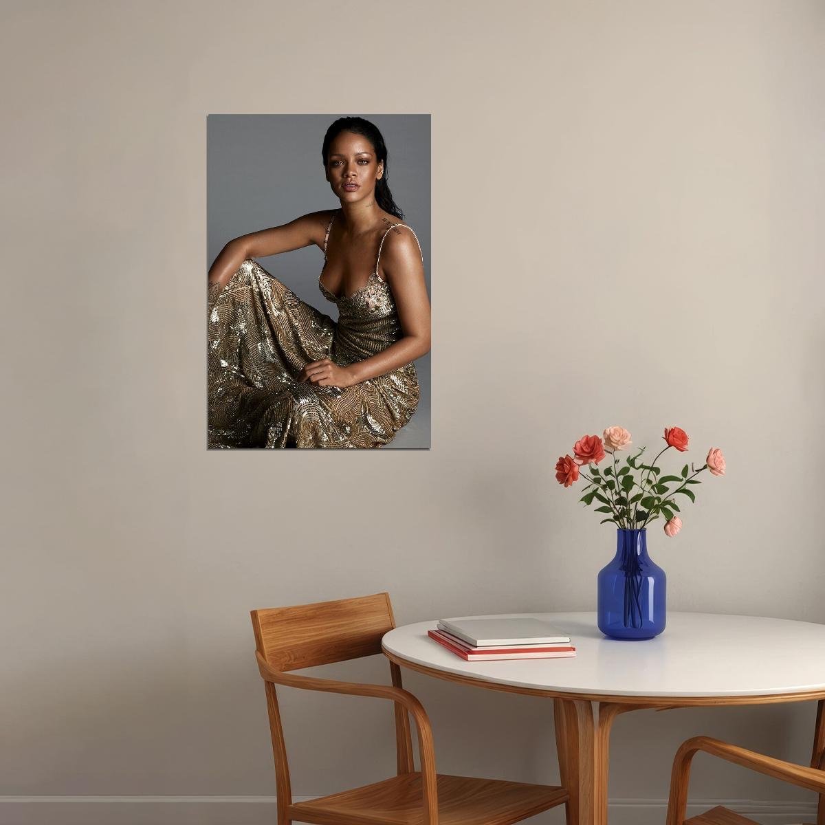 Rihanna Sexy Girl Music Rap Singer Fashion Designer Poster Wall Art Print Home Wall Decor - xonomax