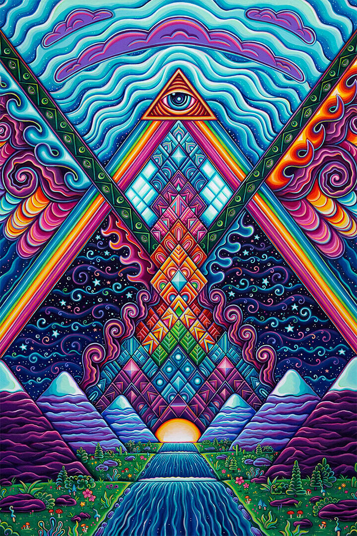 Psychedelic Trippy Visual Mind God Poster Wall Art Print Home Wall Decor - xonomax