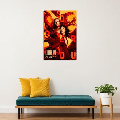 Killing Eve Movie Sandra Oh Jodie Comer Tv Series 2018 Poster Wall Art Print Home Wall Decor - xonomax
