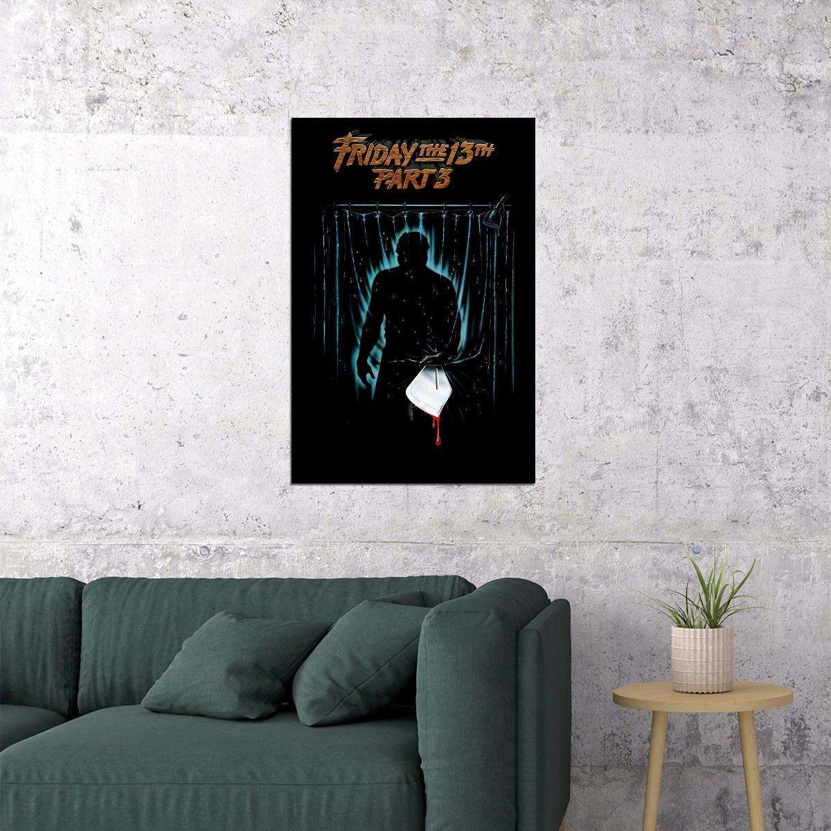 Friday The 13th Part Iii 3d Jason Vorhees Movie Poster Wall Art Print Home Wall Decor - xonomax