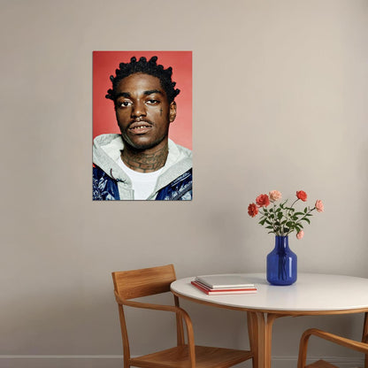 Kodak Black Face Tattoo Rapper Music Singer Poster Wall Art Print Home Wall Decor - xonomax