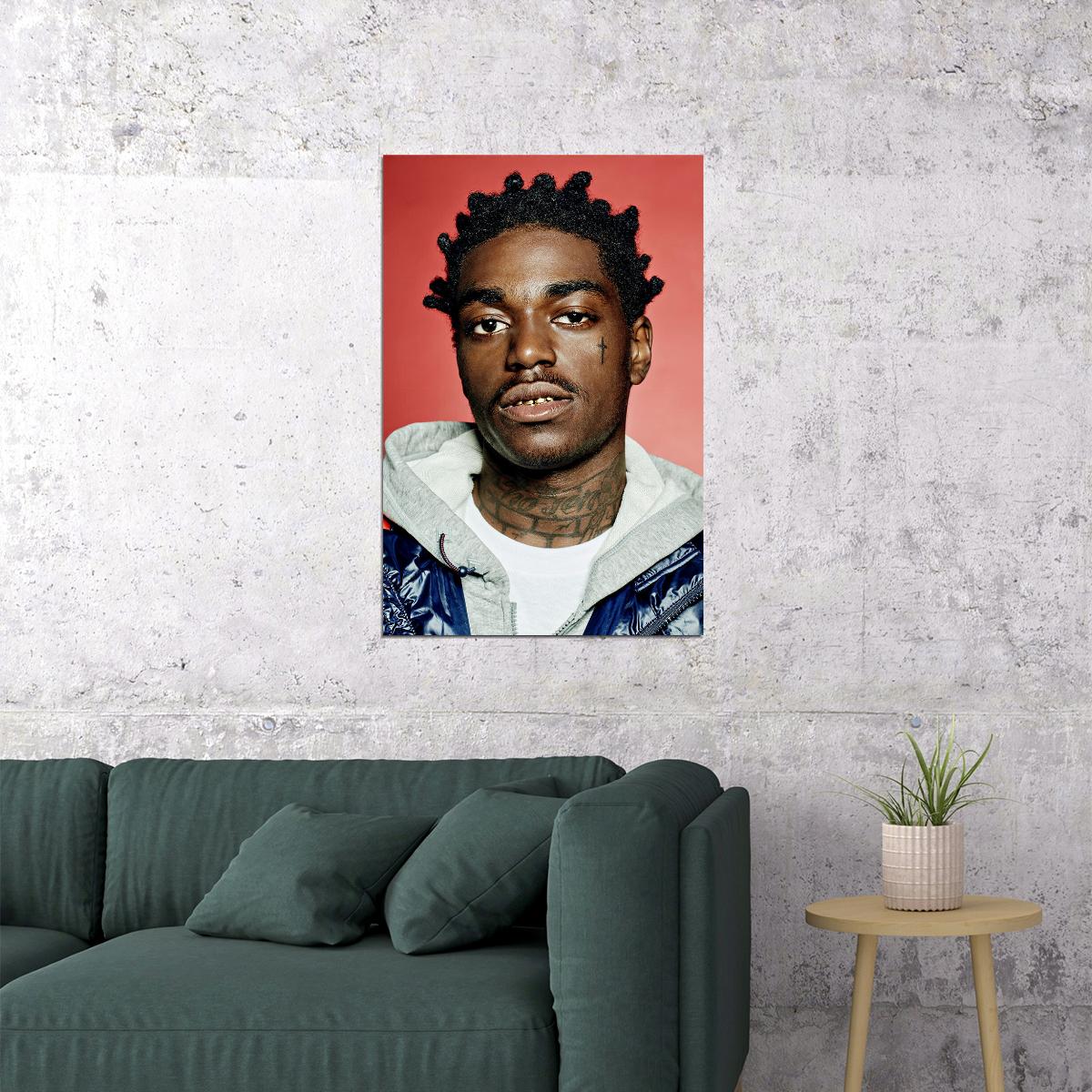 Kodak Black Face Tattoo Rapper Music Singer Poster Wall Art Print Home Wall Decor - xonomax