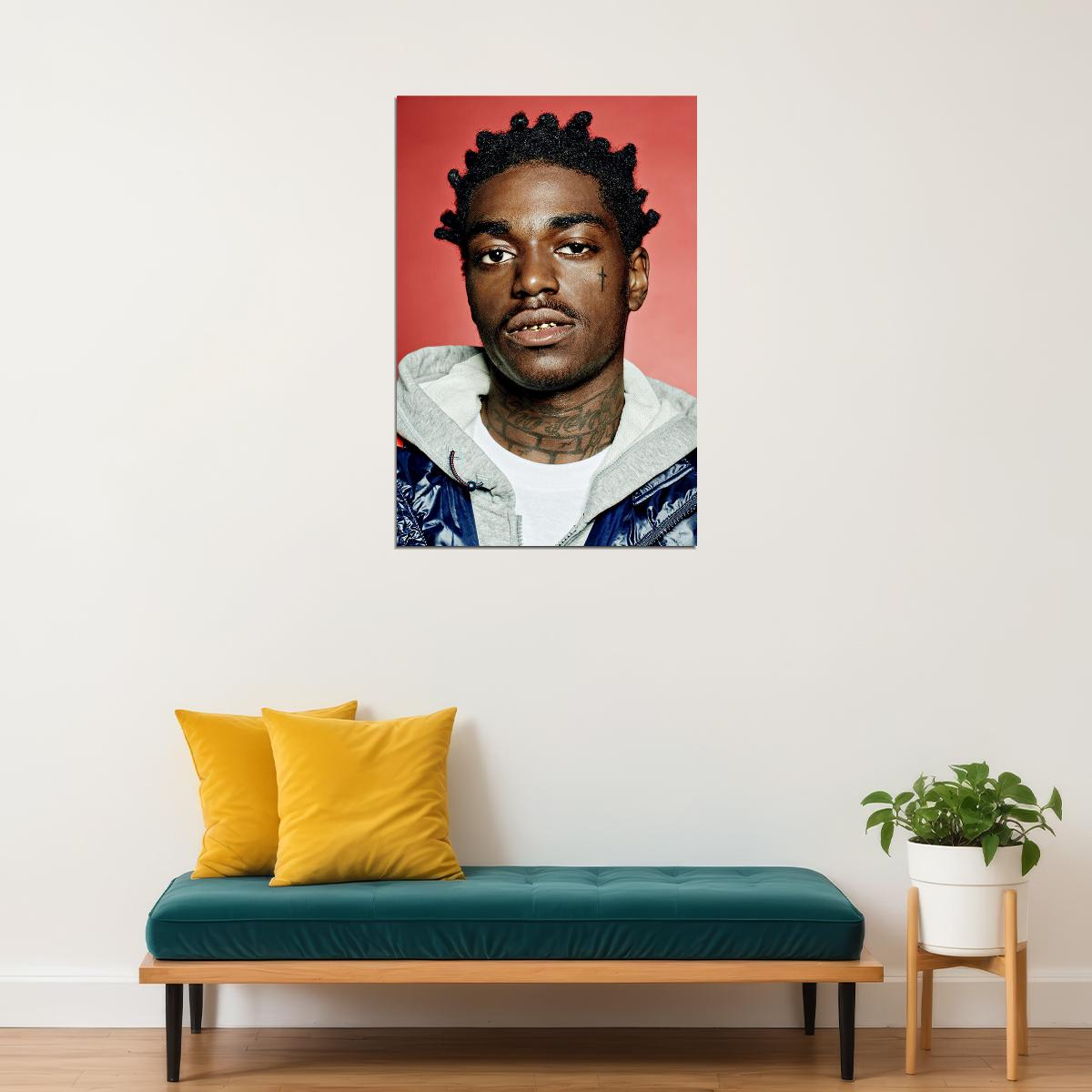 Kodak Black Face Tattoo Rapper Music Singer Poster Wall Art Print Home Wall Decor - xonomax
