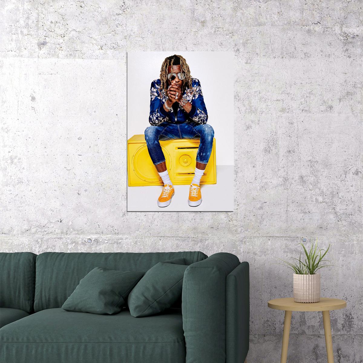 Young Thug Rap Hip Hop Music Singer Artist Poster Wall Art Print Home Wall Decor - xonomax