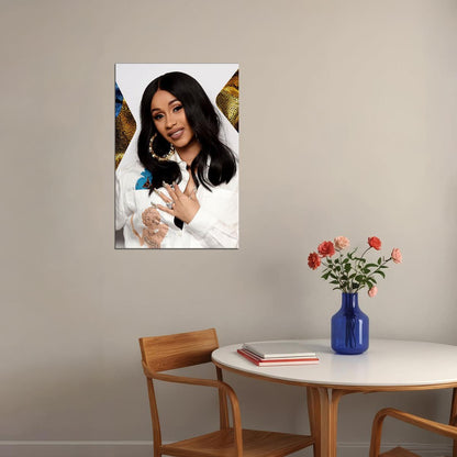 Cardi B American Fashion Female Rapper Attractive Poster Wall Art Print Home Wall Decor - xonomax