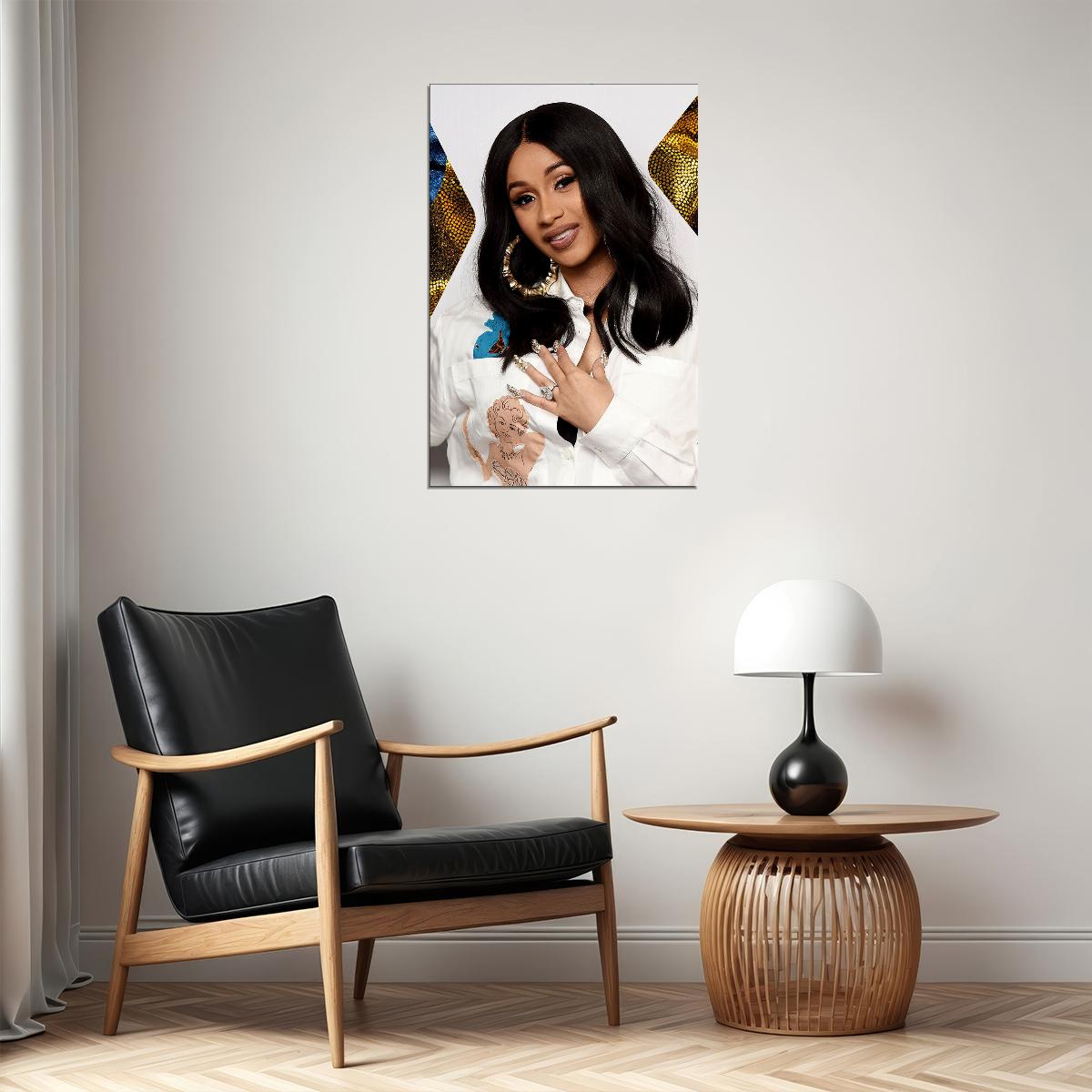 Cardi B American Fashion Female Rapper Attractive Poster Wall Art Print Home Wall Decor - xonomax