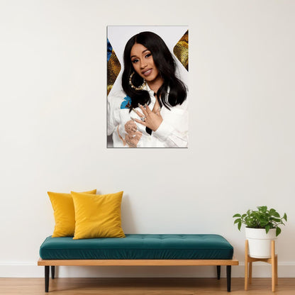 Cardi B American Fashion Female Rapper Attractive Poster Wall Art Print Home Wall Decor - xonomax