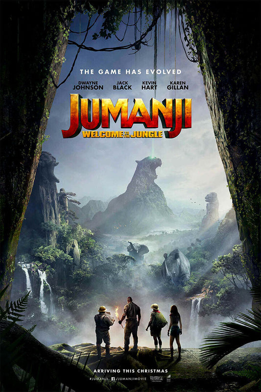 Jumanji Welcome To The Jungle Movie Comedy Poster Wall Art Print Home Wall Decor - xonomax