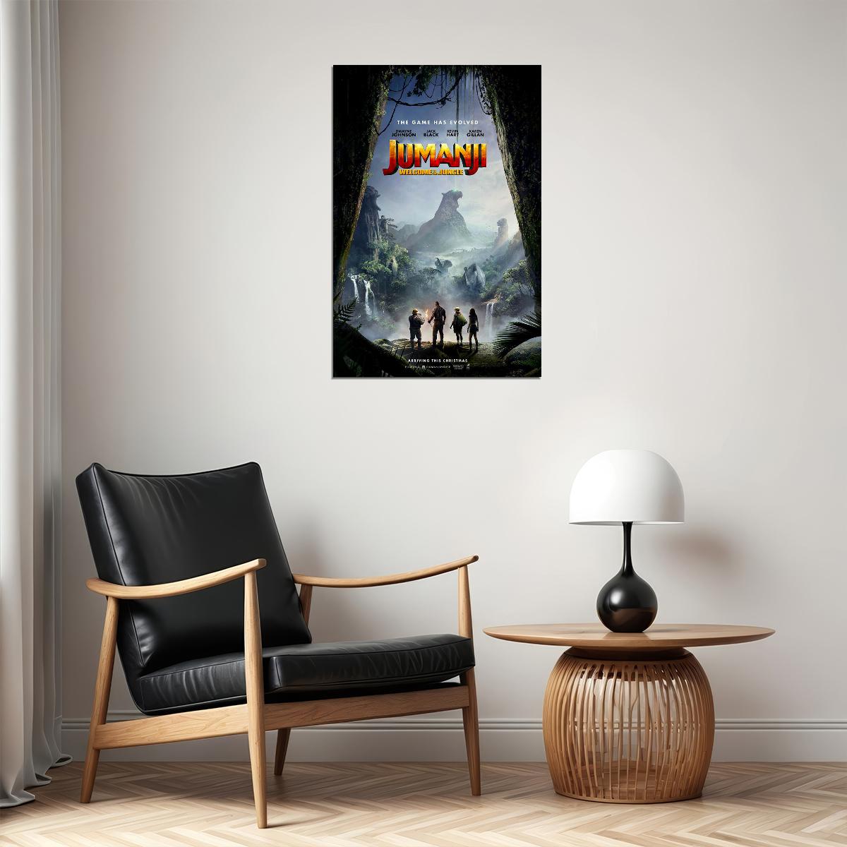 Jumanji Welcome To The Jungle Movie Comedy Poster Wall Art Print Home Wall Decor - xonomax