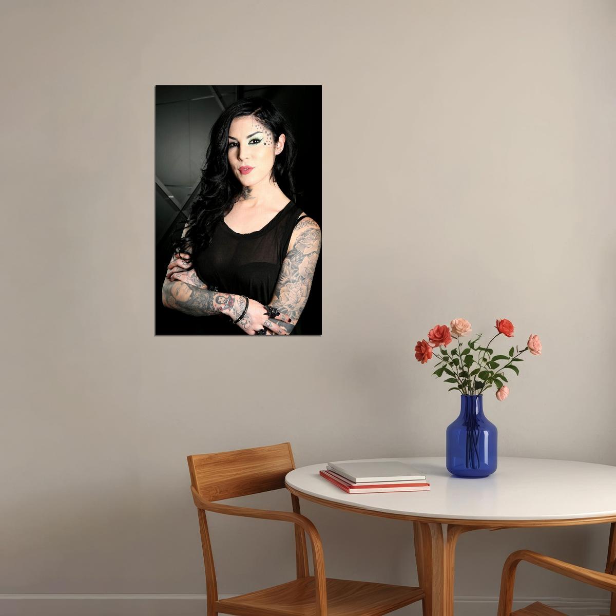 Kat Von D Writer Tattoo Model Poster Wall Art Print Home Wall Decor - xonomax