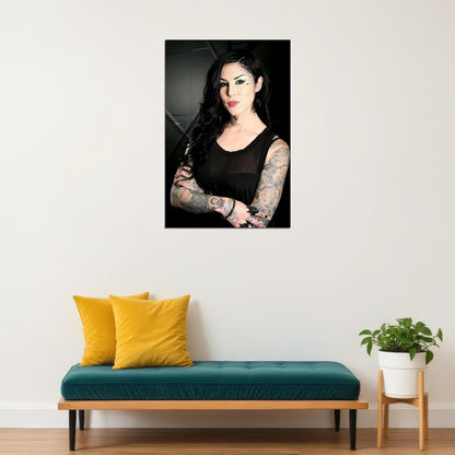 Kat Von D Writer Tattoo Model Poster Wall Art Print Home Wall Decor - xonomax