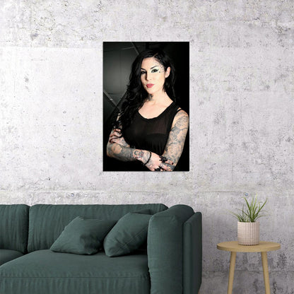 Kat Von D Writer Tattoo Model Poster Wall Art Print Home Wall Decor - xonomax