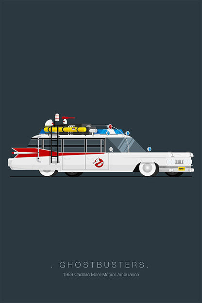 Ghostbusters Car Movie Comedy Iconic Car Poster Wall Art Print Home Wall Decor - xonomax