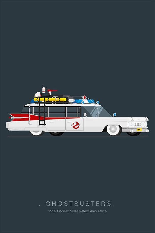 Ghostbusters Car Movie Comedy Iconic Car Poster Wall Art Print Home Wall Decor - xonomax