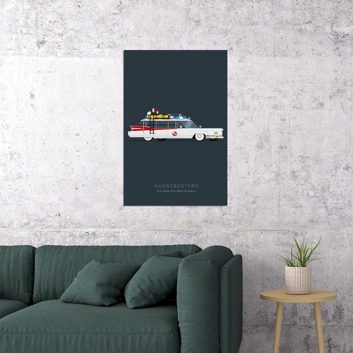 Ghostbusters Car Movie Comedy Iconic Car Poster Wall Art Print Home Wall Decor - xonomax