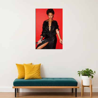 Rihanna Usa Grammy Sexy Girl Super Star Poster Wall Art Print Home Wall Decor - xonomax