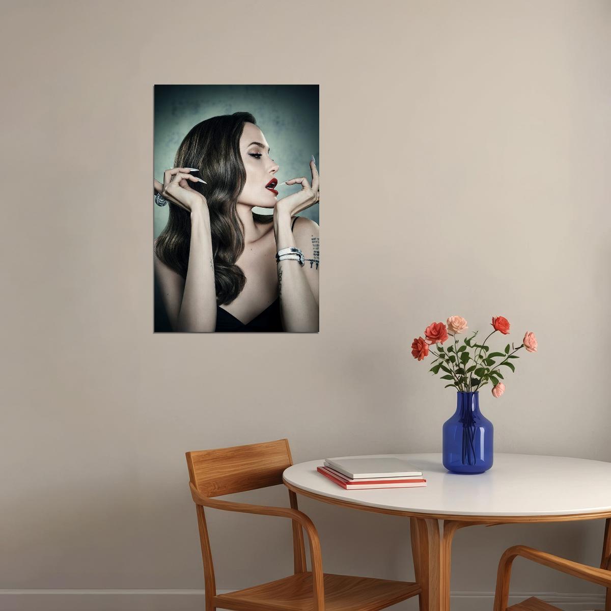 Angelina Jolie Movie Actress Sexy Model Star Icon Poster Wall Art Print Home Wall Decor - xonomax