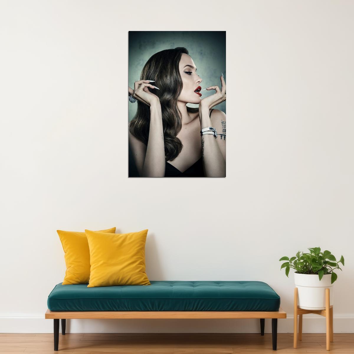 Angelina Jolie Movie Actress Sexy Model Star Icon Poster Wall Art Print Home Wall Decor - xonomax