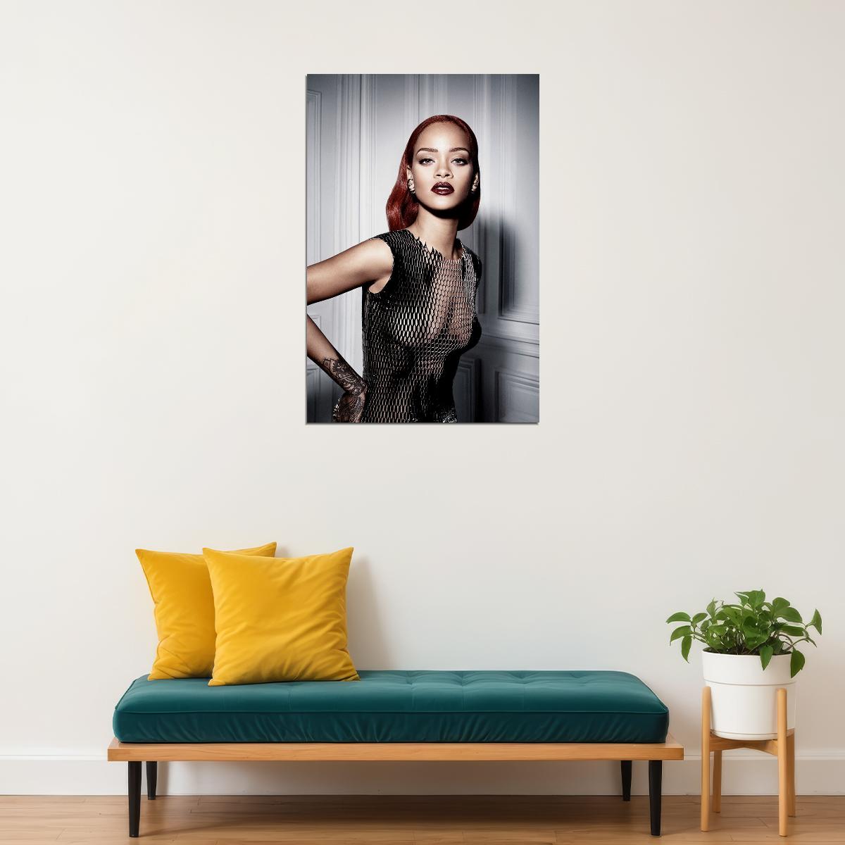 Rihanna Usa Grammy Sexy Girl Super Star Designer Poster Wall Art Print Home Wall Decor - xonomax