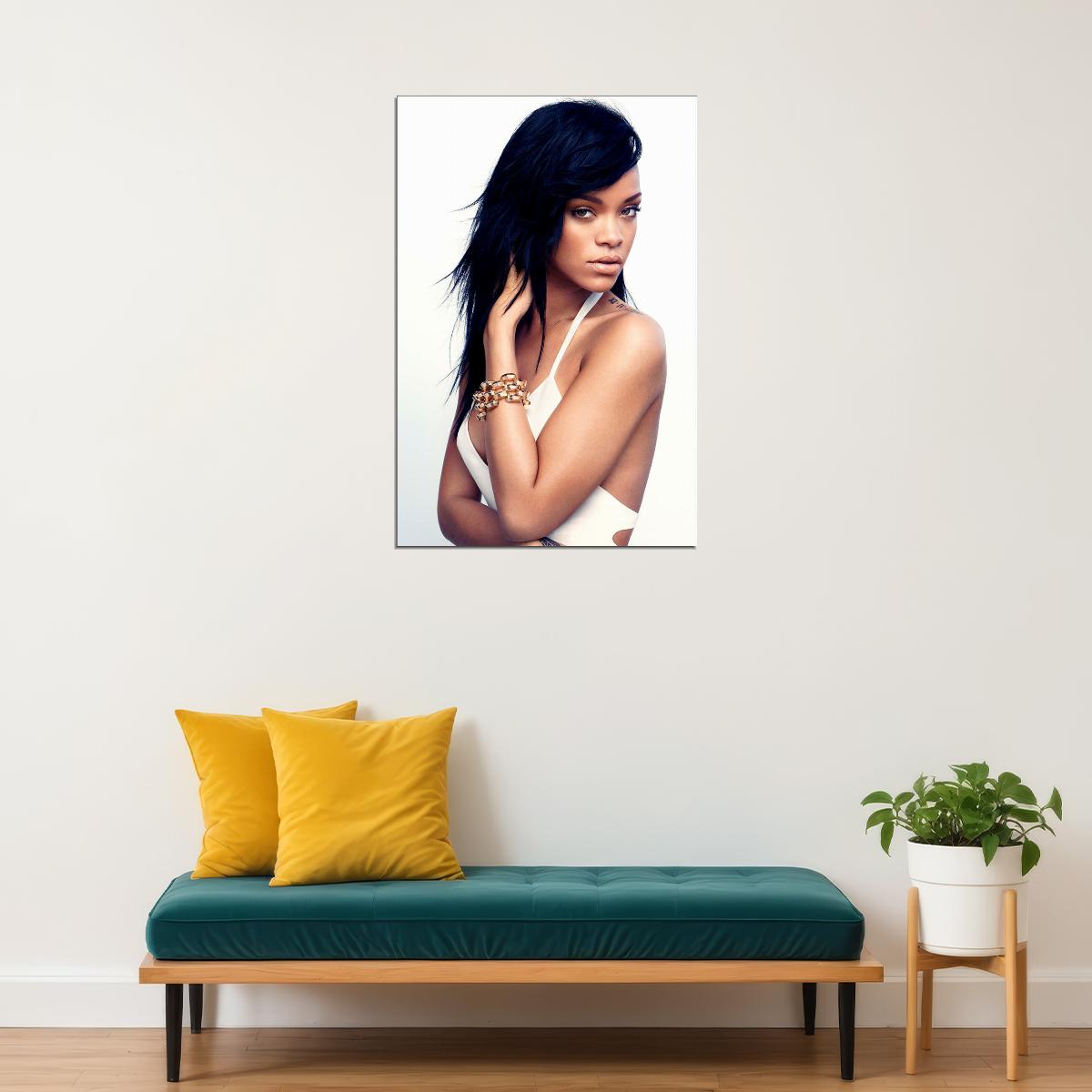 Rihanna Usa Grammy Sexy Girl Super Star Singer Poster Wall Art Print Home Wall Decor - xonomax