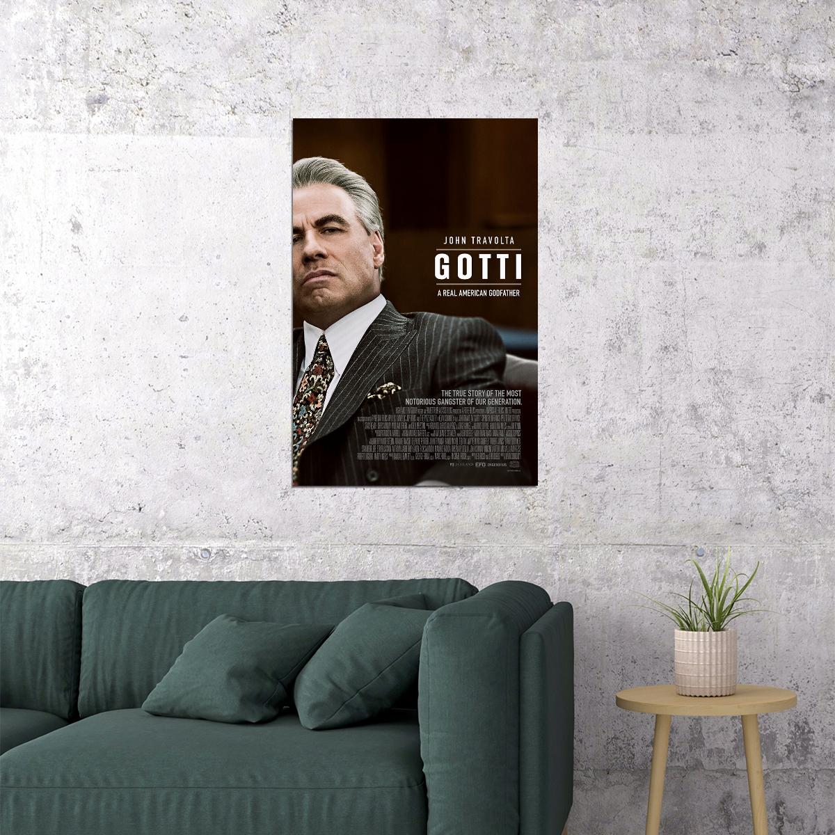 Gotti Movie Kevin Connolly John Travolta John Gotti Poster Wall Art Print Home Wall Decor - xonomax