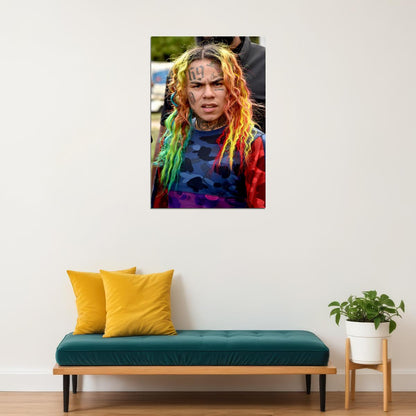 Tekashi69 6ix9ine Rapper Hip Hop Music Singer Star Poster Wall Art Print Home Wall Decor - xonomax