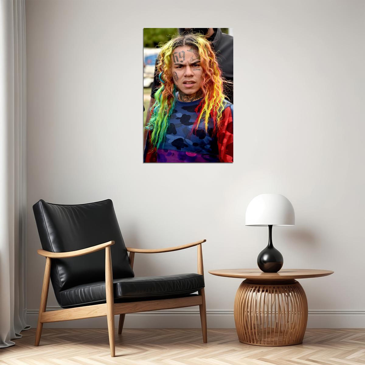 Tekashi69 6ix9ine Rapper Hip Hop Music Singer Star Poster Wall Art Print Home Wall Decor - xonomax