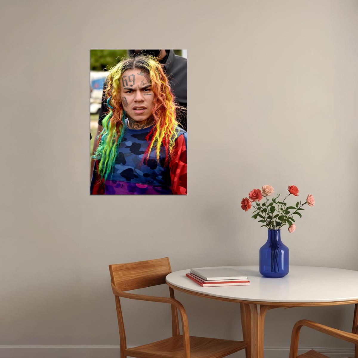 Tekashi69 6ix9ine Rapper Hip Hop Music Singer Star Poster Wall Art Print Home Wall Decor - xonomax