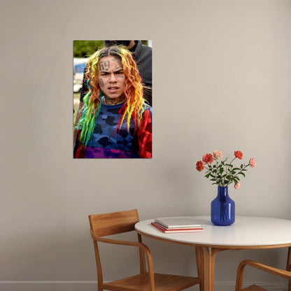 Tekashi69 6ix9ine Rapper Hip Hop Music Singer Star Poster Wall Art Print Home Wall Decor - xonomax