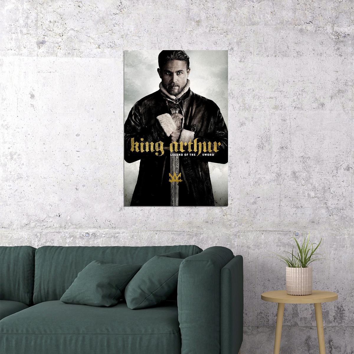 King Arthur Legend Of The Sword Movie Action Poster Wall Art Print Home Wall Decor - xonomax