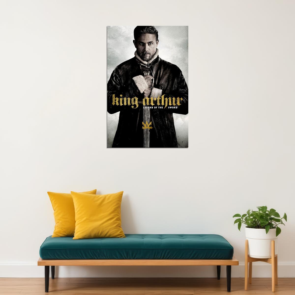 King Arthur Legend Of The Sword Movie Action Poster Wall Art Print Home Wall Decor - xonomax