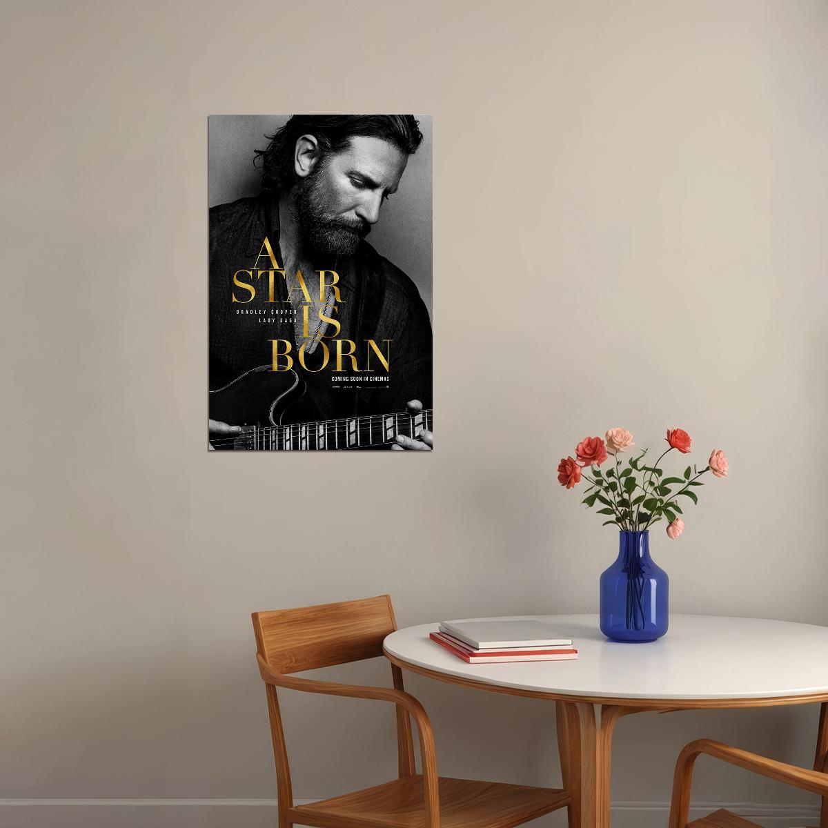 A Star Is Born Bradley Cooper Lady Gaga 2018 Movie Drama Poster Wall Art Print Home Wall Decor - xonomax