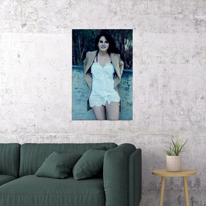 Lana Del Rey Soul Music Star Black Singer Poster Wall Art Print Home Wall Decor - xonomax