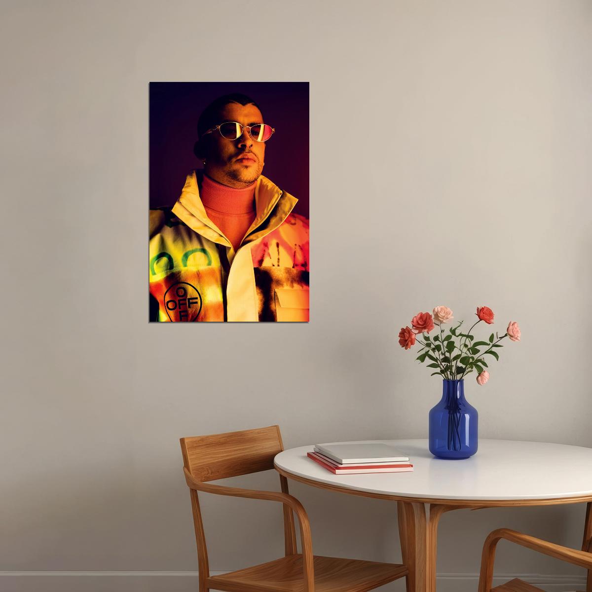 Bad Bunny 2018 Tour Trap Rap Music Singer Star Poster Wall Art Print Home Wall Decor - xonomax