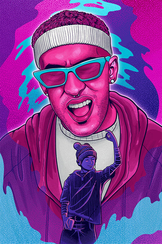 Bad Bunny 2018 Tour Trap Rap Music Singer Star Poster Wall Art Print Home Wall Decor - xonomax