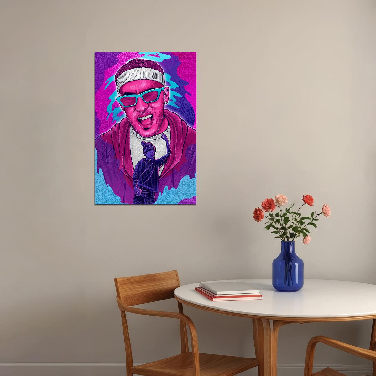 Bad Bunny 2018 Tour Trap Rap Music Singer Star Poster Wall Art Print Home Wall Decor - xonomax
