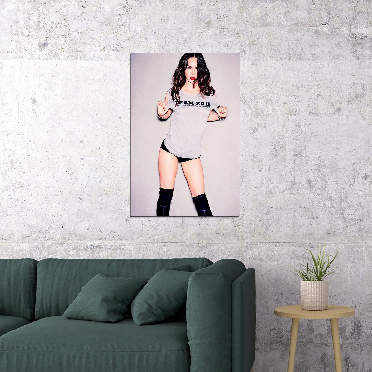 Megan Fox Movie Usa Actress Model Producer Artist Poster Wall Art Print Home Wall Decor - xonomax