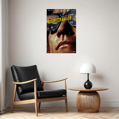 Nightcrawler 2014 Classic Movie Jake Gyllenhaal Crime Poster Wall Art Print Home Wall Decor - xonomax
