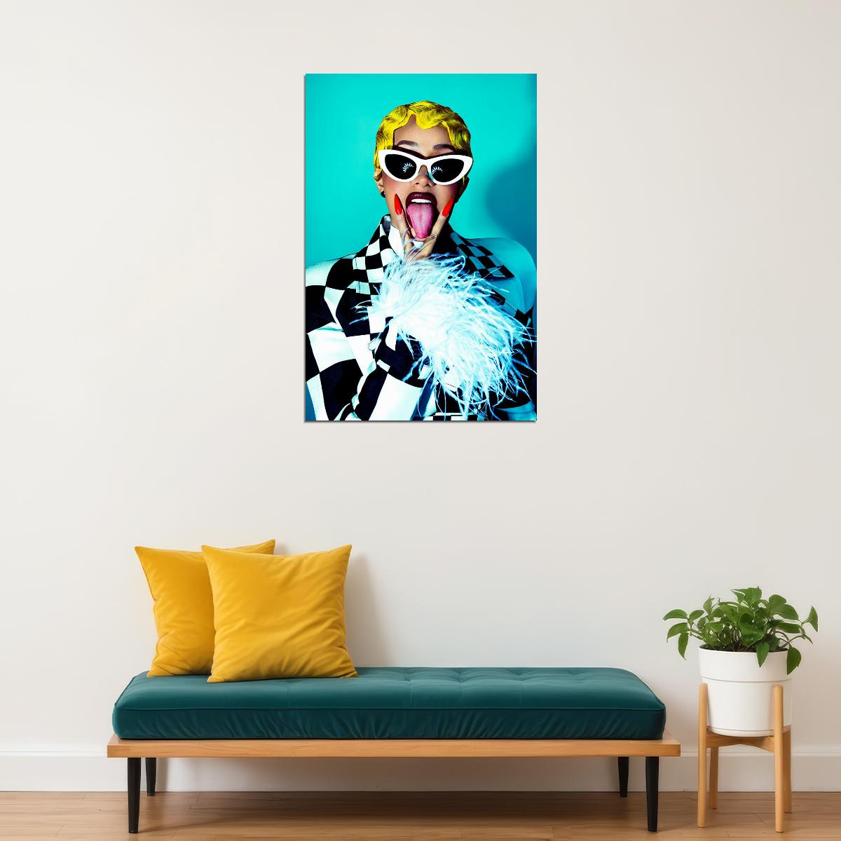 Cardi B American Fashion Female Rapper Actress Poster Wall Art Print Home Wall Decor - xonomax