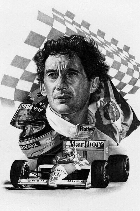 Ayrton Senna F1 Formula Racing Car Sport Poster Wall Art Print Home Wall Decor - xonomax