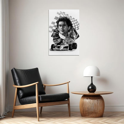 Ayrton Senna F1 Formula Racing Car Sport Poster Wall Art Print Home Wall Decor - xonomax