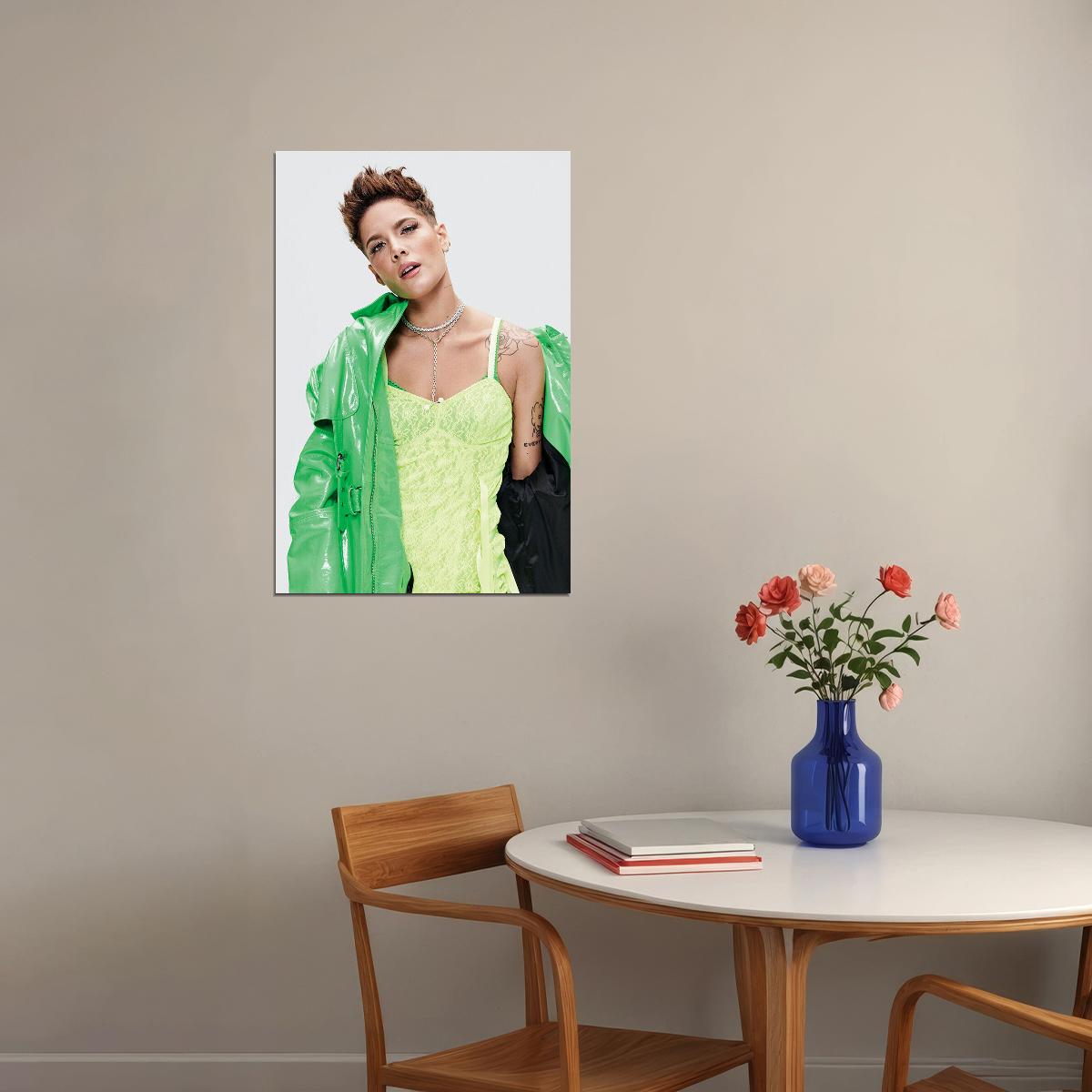 Halsey Music Singer Girl Star Songwriter Poster Wall Art Print Home Wall Decor - xonomax