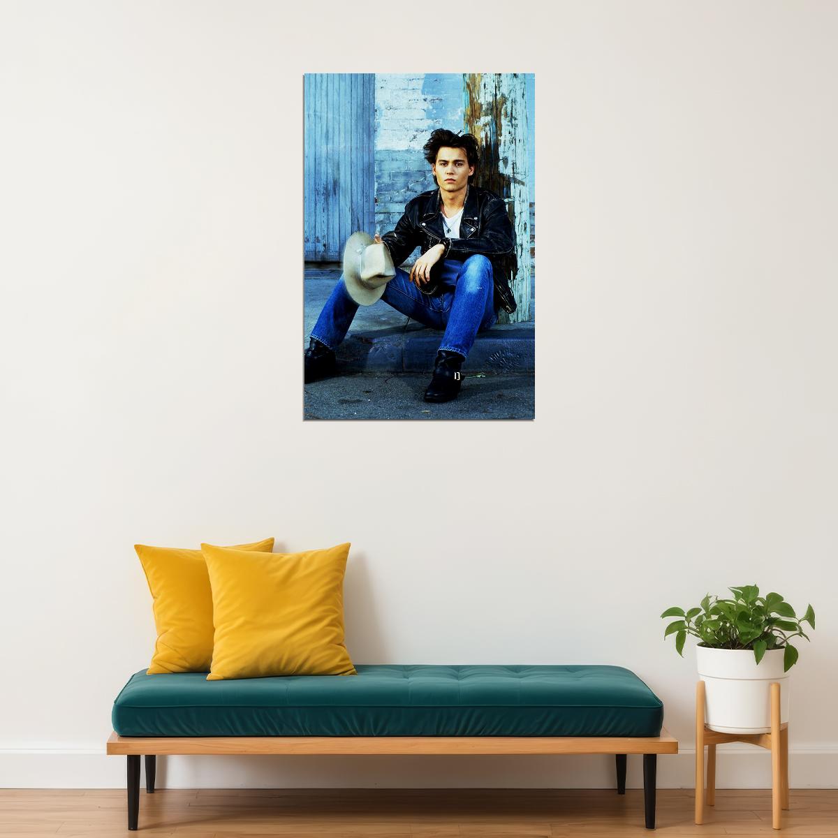 Actor Johnny Depp Music Star Young Musician Poster Wall Art Print Home Wall Decor - xonomax