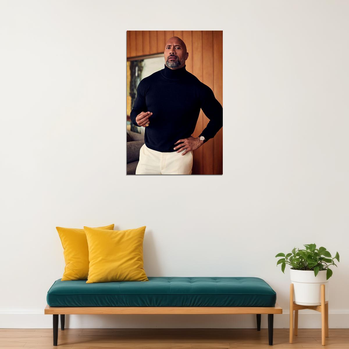 Dwayne Johnson The Rock Muscle Movie Artist Poster Wall Art Print Home Wall Decor - xonomax